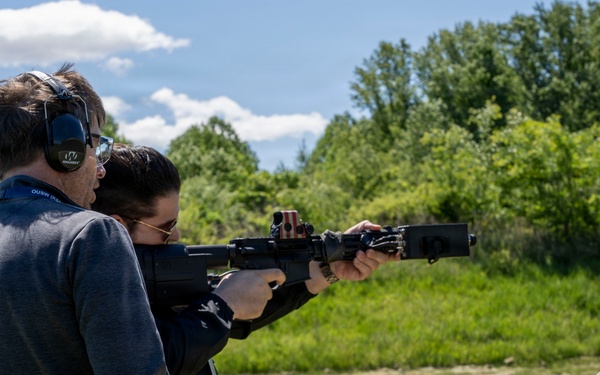 Distinguished Visitors observe emerging defense technologies during T-REX 26-2 at Camp Atterbury