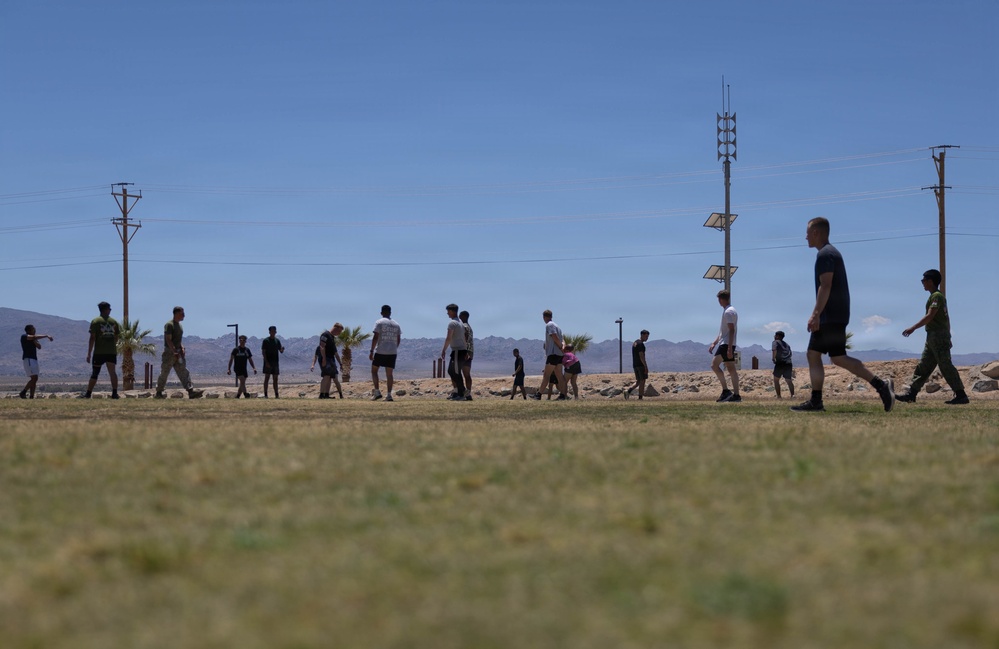 U.S. Marines and Singaporean Armed Forces hold an athletic day at MCAGCC