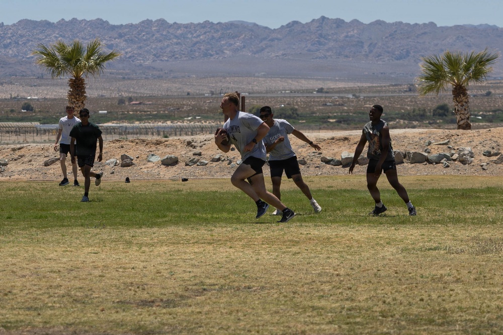 U.S. Marines and Singaporean Armed Forces hold an athletic day at MCAGCC