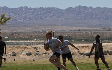 U.S. Marines and Singaporean Armed Forces hold an athletic day at MCAGCC