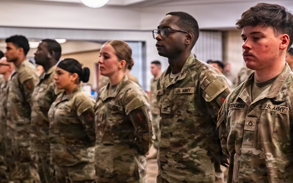 Victory Reception Company Patching Ceremony