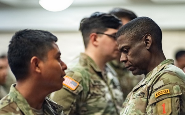Victory Reception Company Patching Ceremony