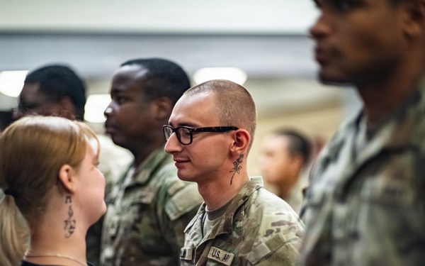 Victory Reception Company Patching Ceremony