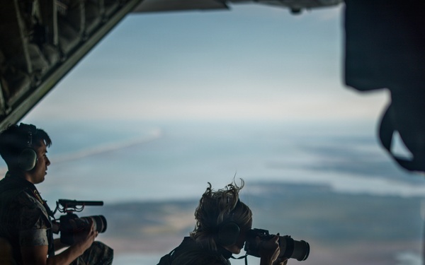 VMA-223 flies above Eastern North Carolina