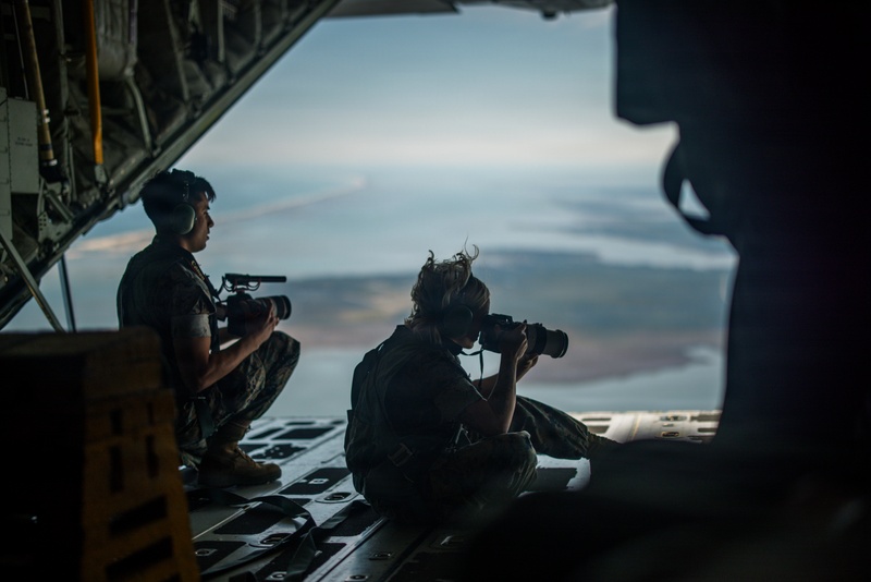 VMA-223 flies above Eastern North Carolina