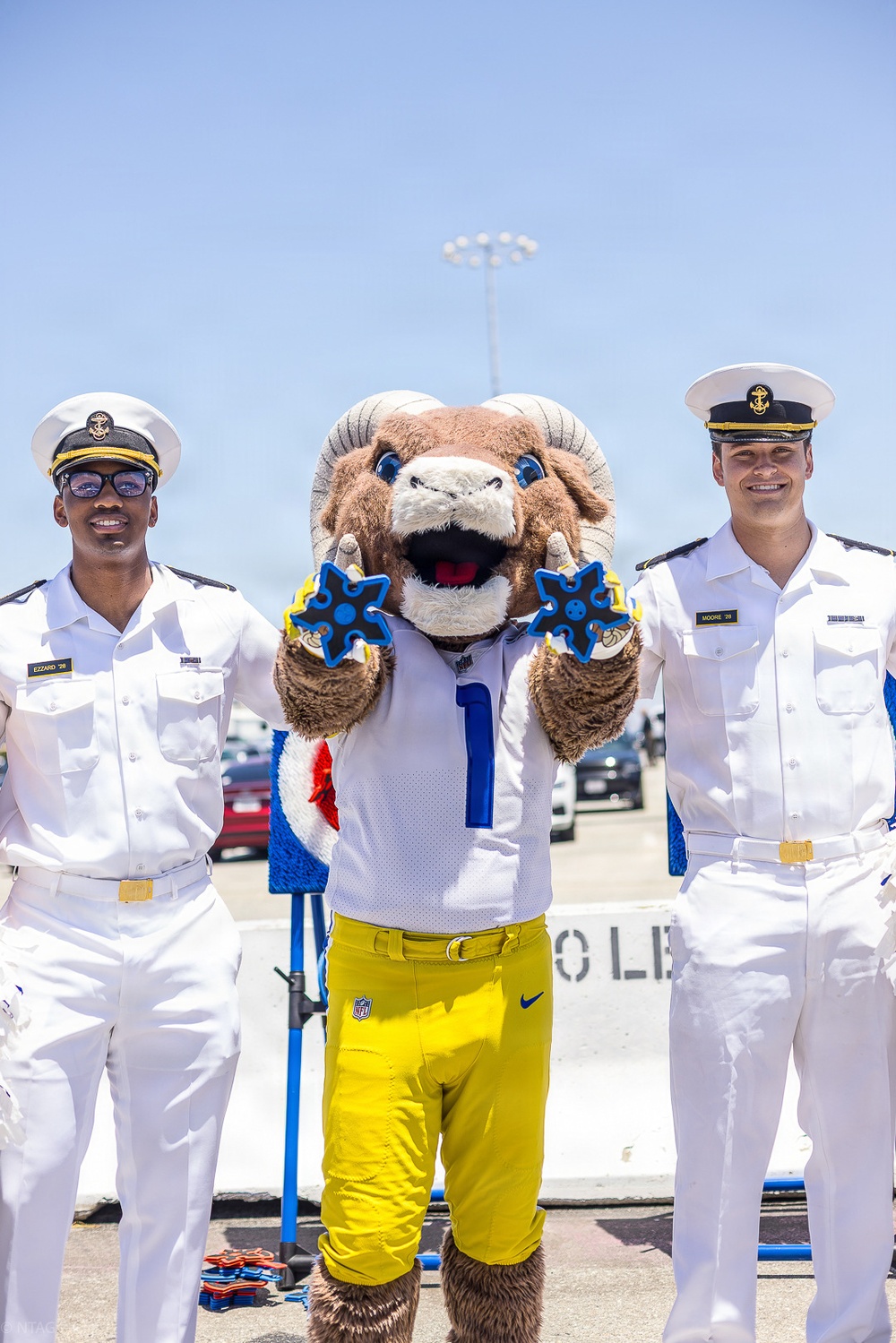 USO hosts Rampage and Cheerleaders of the Los Angeles Rams in addition to games, events, and activities for the Sailors and Marines onboard USS Essex (LHD 2) for LA Fleet Week