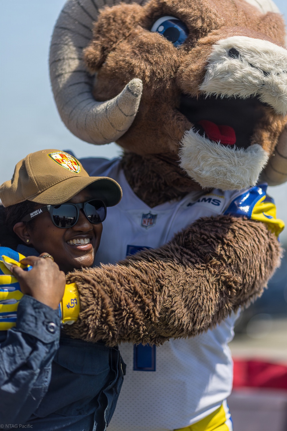 USO hosts Rampage and Cheerleaders of the Los Angeles Rams in addition to games, events, and activities for the Sailors and Marines onboard USS Essex (LHD 2) for LA Fleet Week