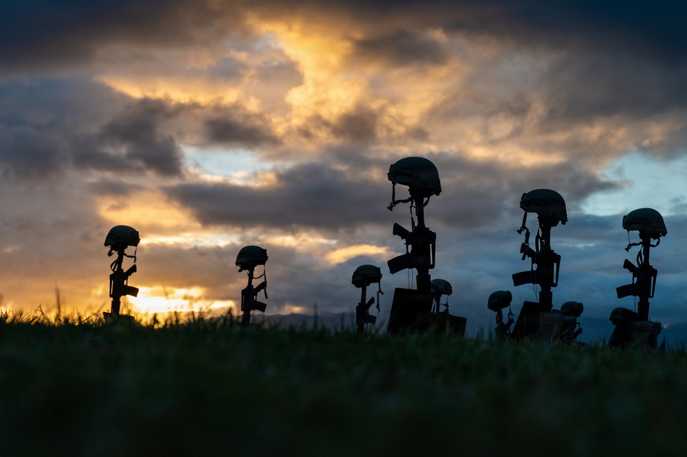 Members of the 25th Air Operations Support Squadron host a 24-hour memorial run for fallen TACP servicemembers