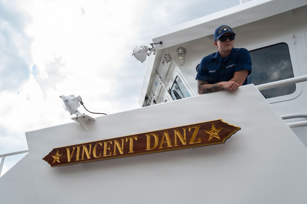 U.S. Coast Guard Cutter Vincent Danz arrives in New York City ahead of commissioning