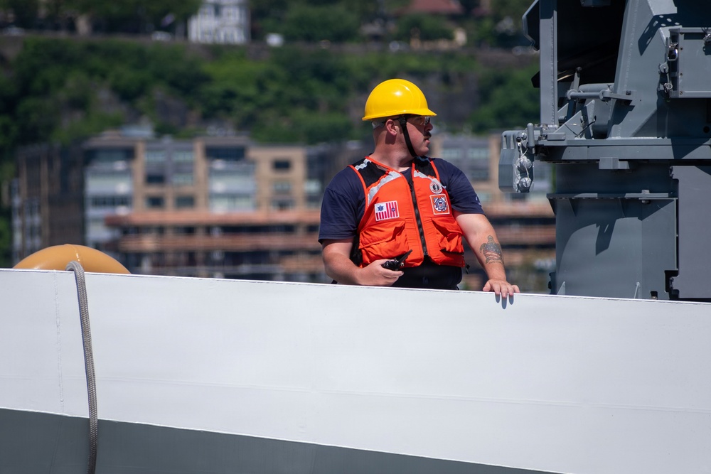 U.S. Coast Guard Cutter Vincent Danz arrives in New York City ahead of commissioning