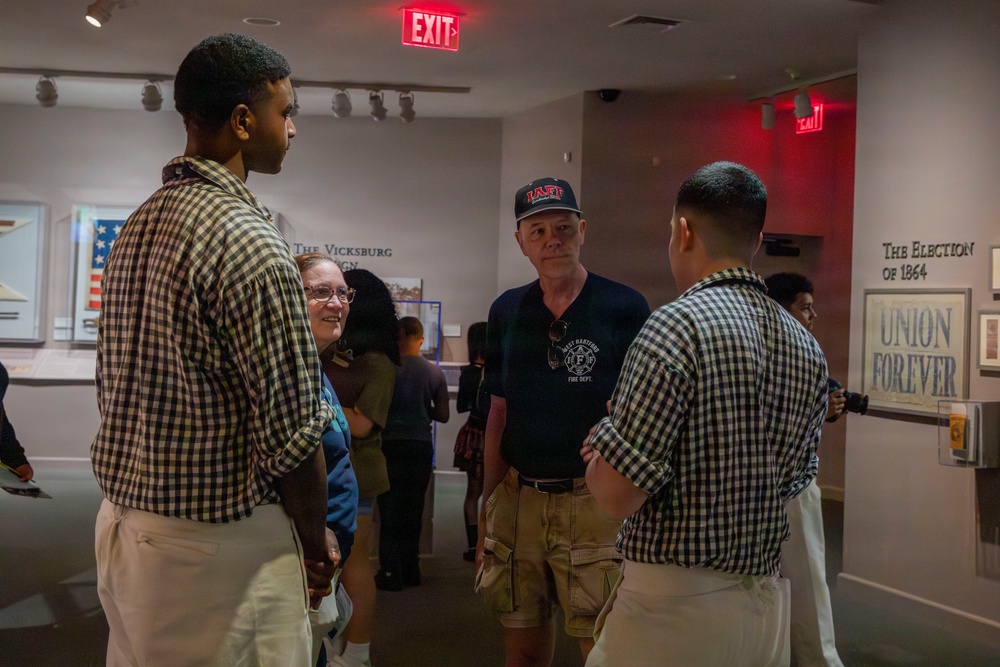 Sailors visit the National Civil War Museum during Harrisburg Navy Week