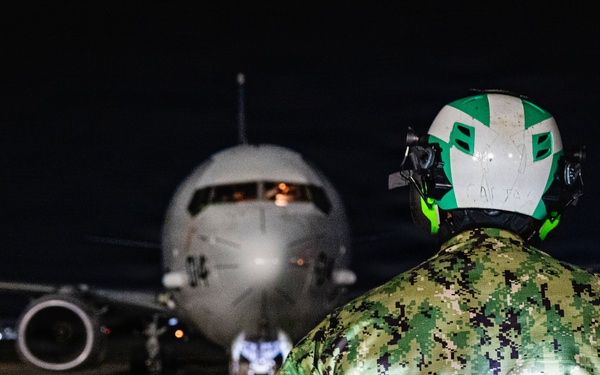 VP-26 Tridents Conduct Night Operations of a P-8A Poseidon