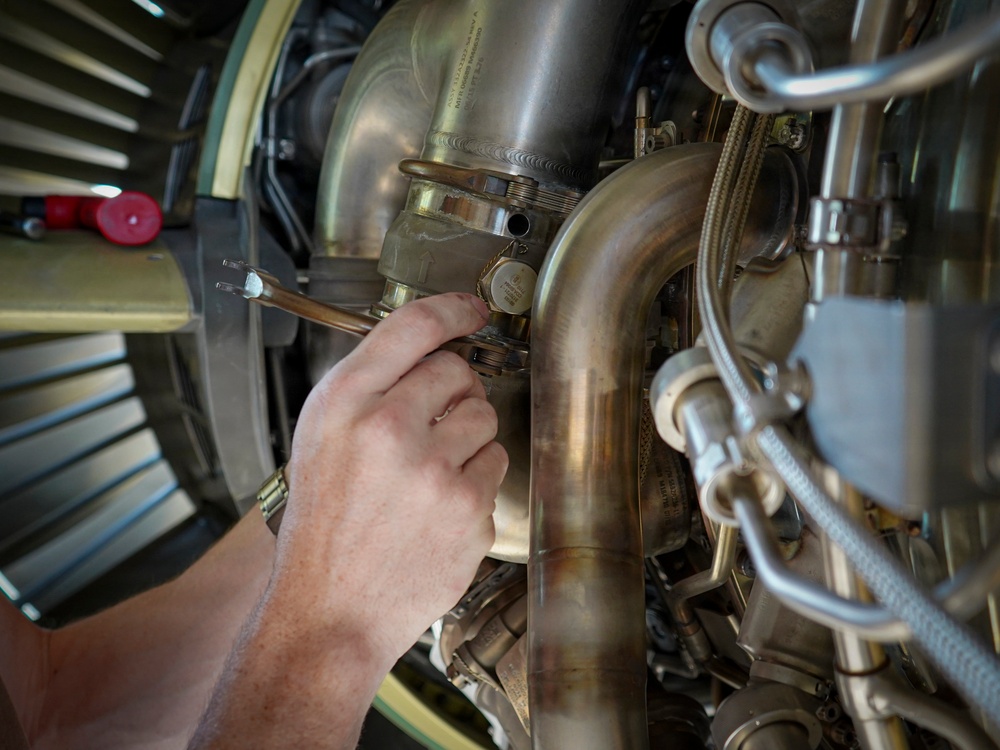VP-26 Tridents Conduct Routine Inspection of a P-8A Poseidon