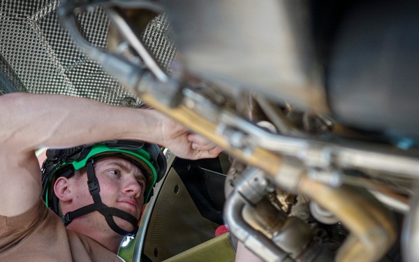 VP-26 Tridents Conduct Routine Inspection of a P-8A Poseidon