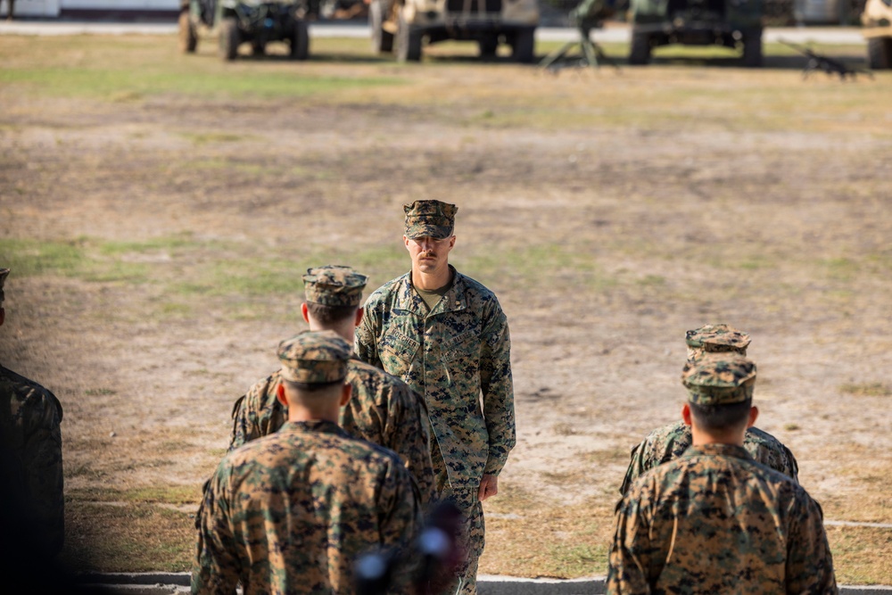 3rd Littoral Combat Team holds a change of command ceremony while deployed in the Philippines