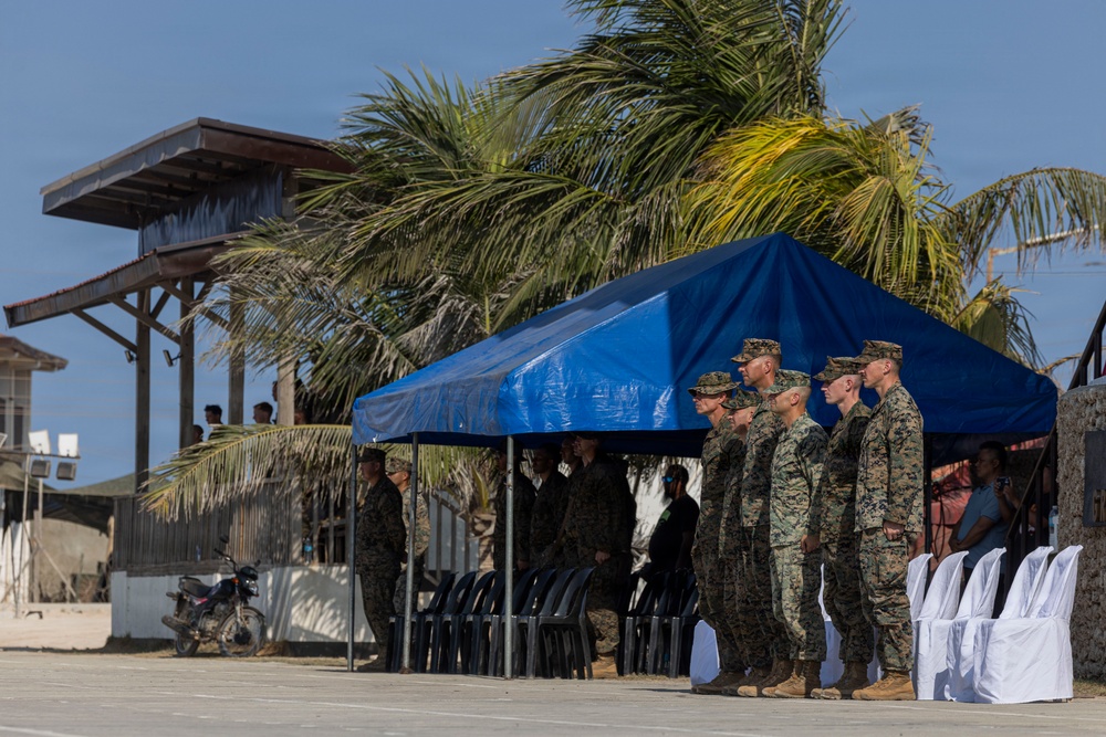 3rd Littoral Combat Team holds a change of command ceremony while deployed in the Philippines