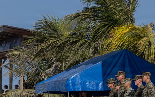 3rd Littoral Combat Team holds a change of command ceremony while deployed in the Philippines