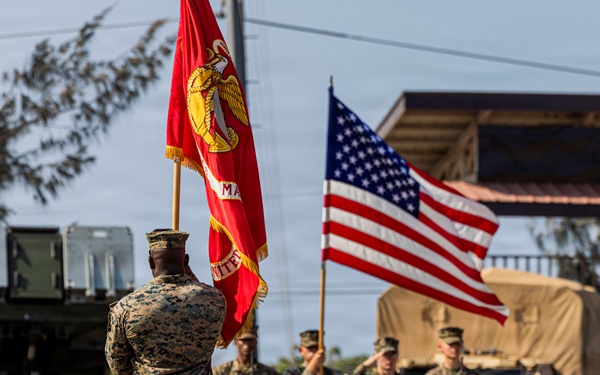 3rd Littoral Combat Team holds a change of command ceremony while deployed in the Philippines