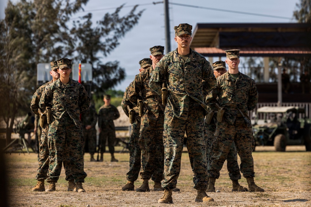 3rd Littoral Combat Team holds a change of command ceremony while deployed in the Philippines