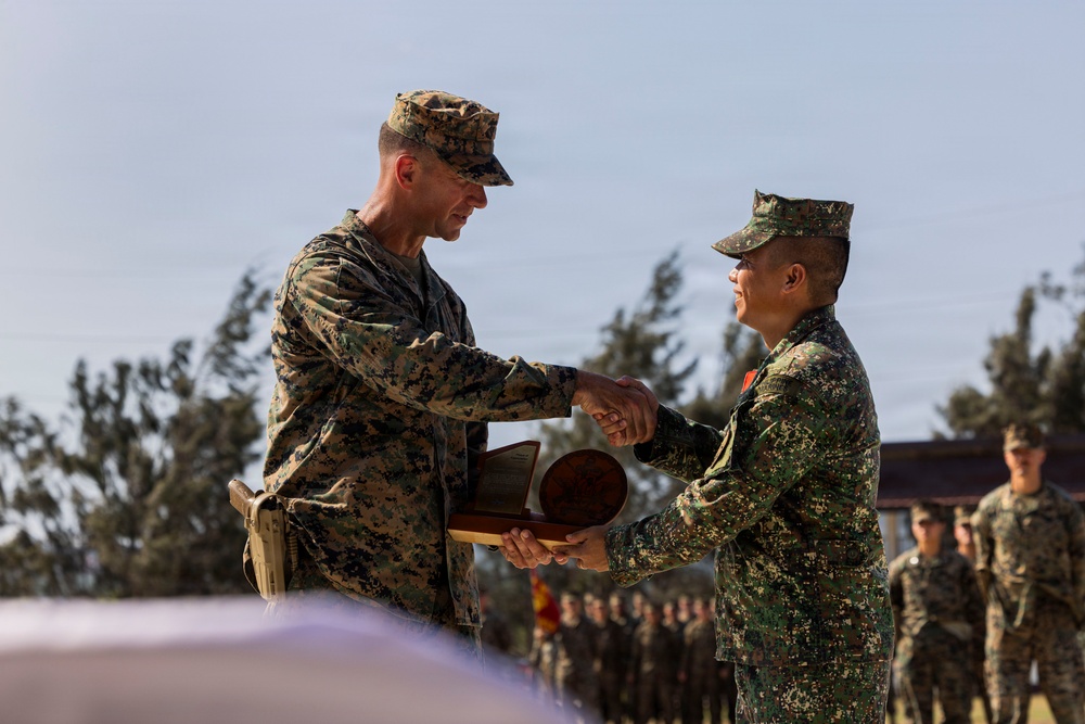 3rd Littoral Combat Team holds a change of command ceremony while deployed in the Philippines