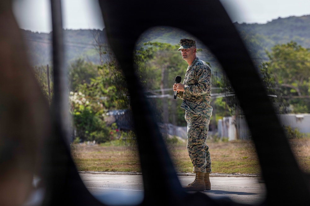 3rd Littoral Combat Team holds a change of command ceremony while deployed in the Philippines