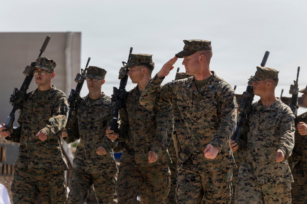 3rd Littoral Combat Team holds a change of command ceremony while deployed in the Philippines