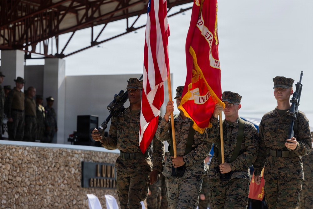 3rd Littoral Combat Team holds a change of command ceremony while deployed in the Philippines