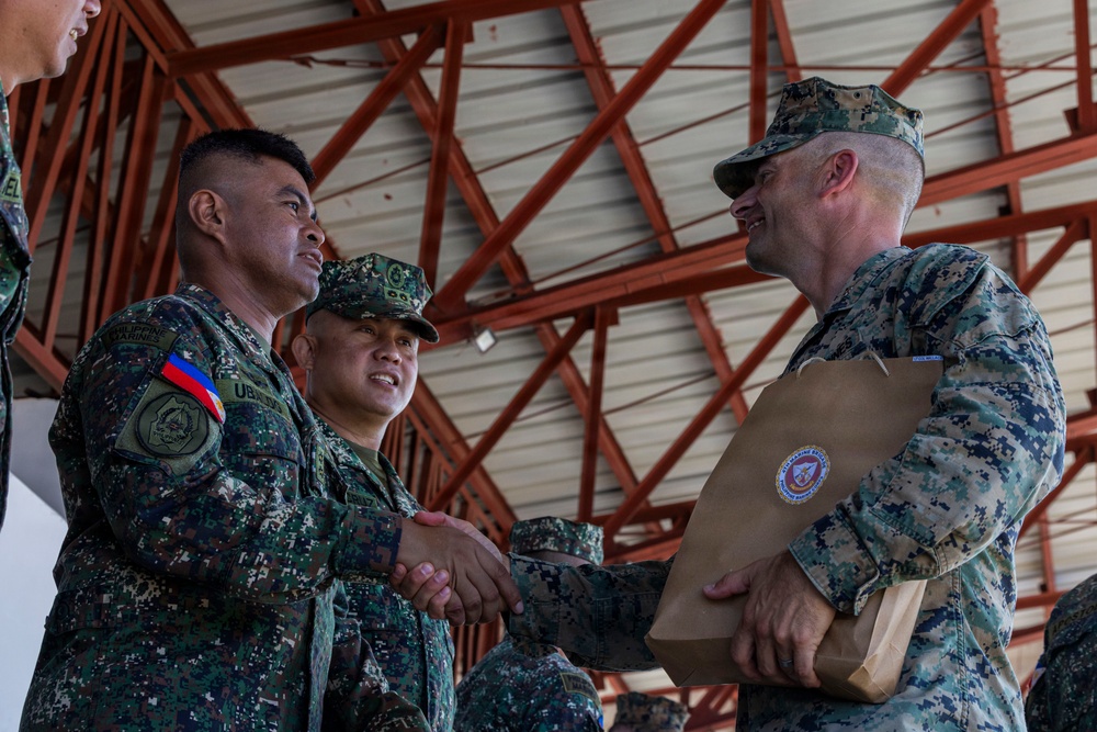 3rd Littoral Combat Team holds a change of command ceremony while deployed in the Philippines