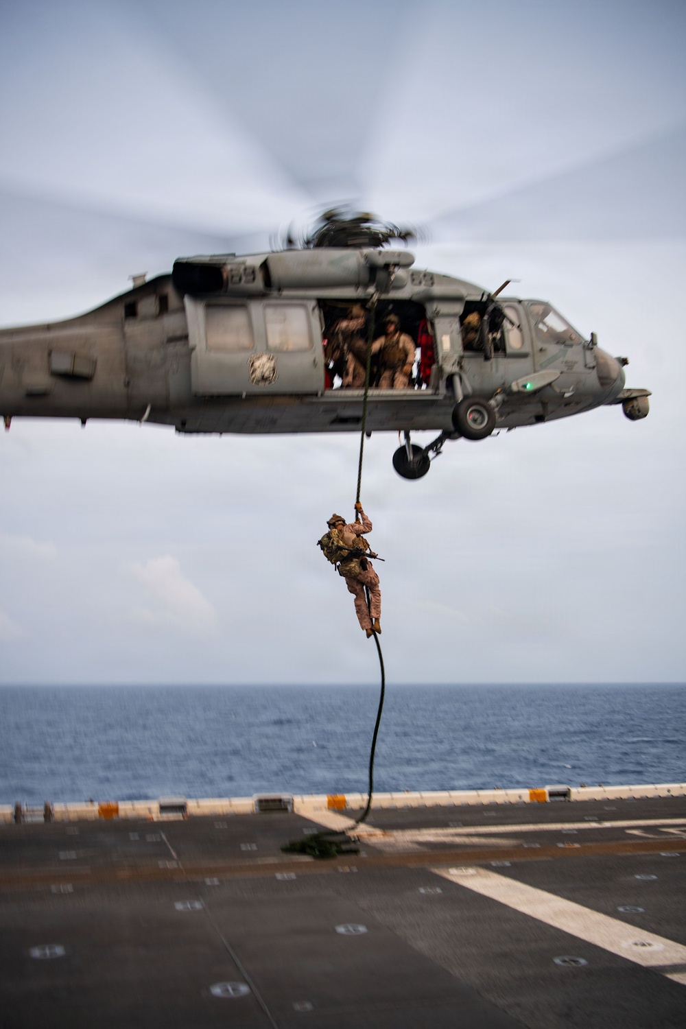 Marines Conduct Fast Roping Training