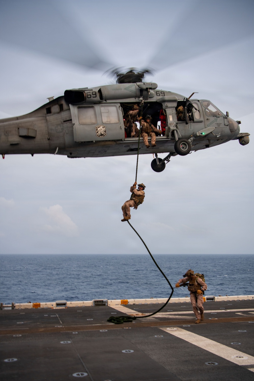 Marines Conduct Fast Roping Training