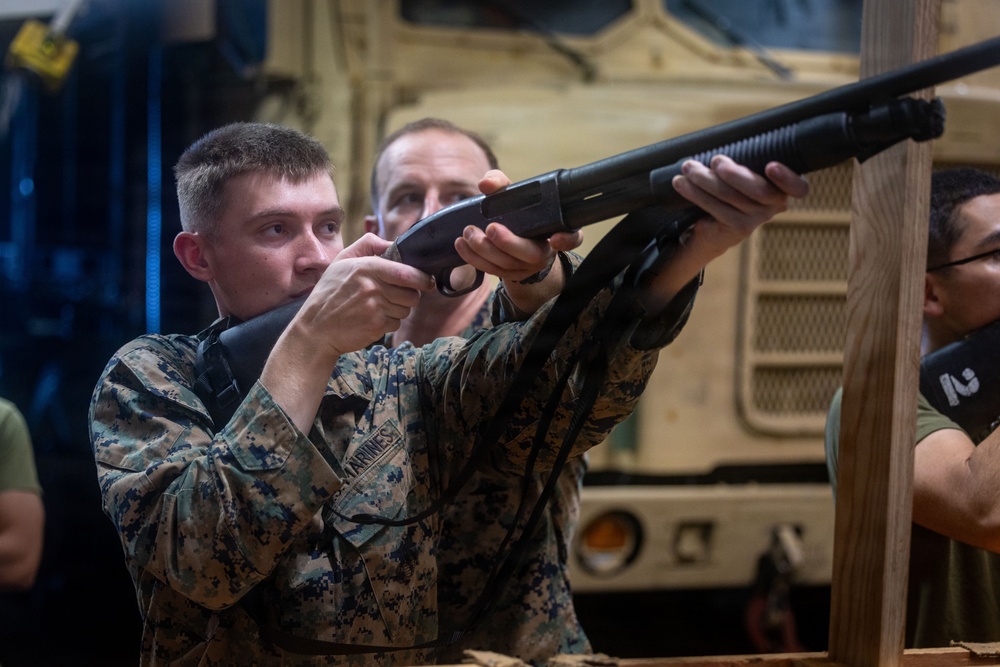 U.S. Marines Conduct M-500 Familiarization Training