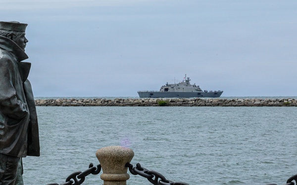 USS Cleveland (LCS 31) departs namesake city after commissioning week