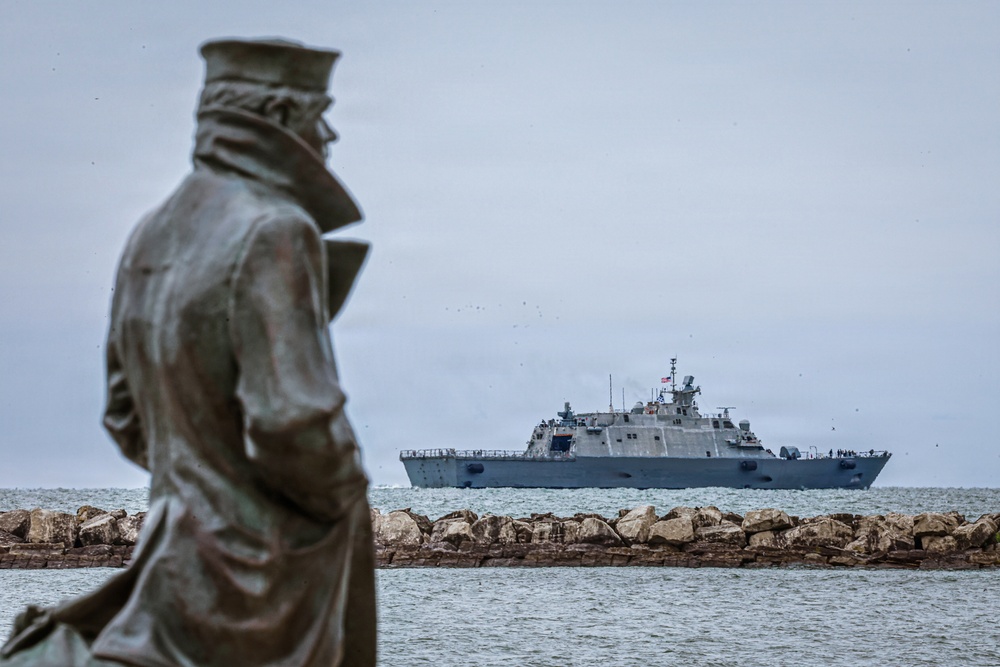 USS Cleveland (LCS 31) departs namesake city after commissioning week