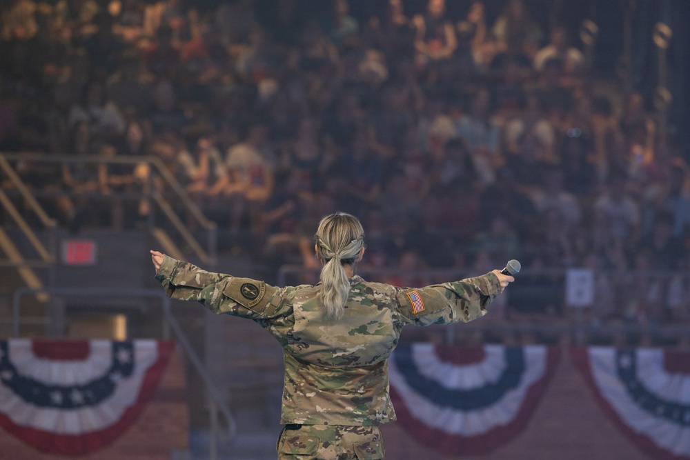 Maj. Gen. Bobby Christine hosts the Twilight Tattoo