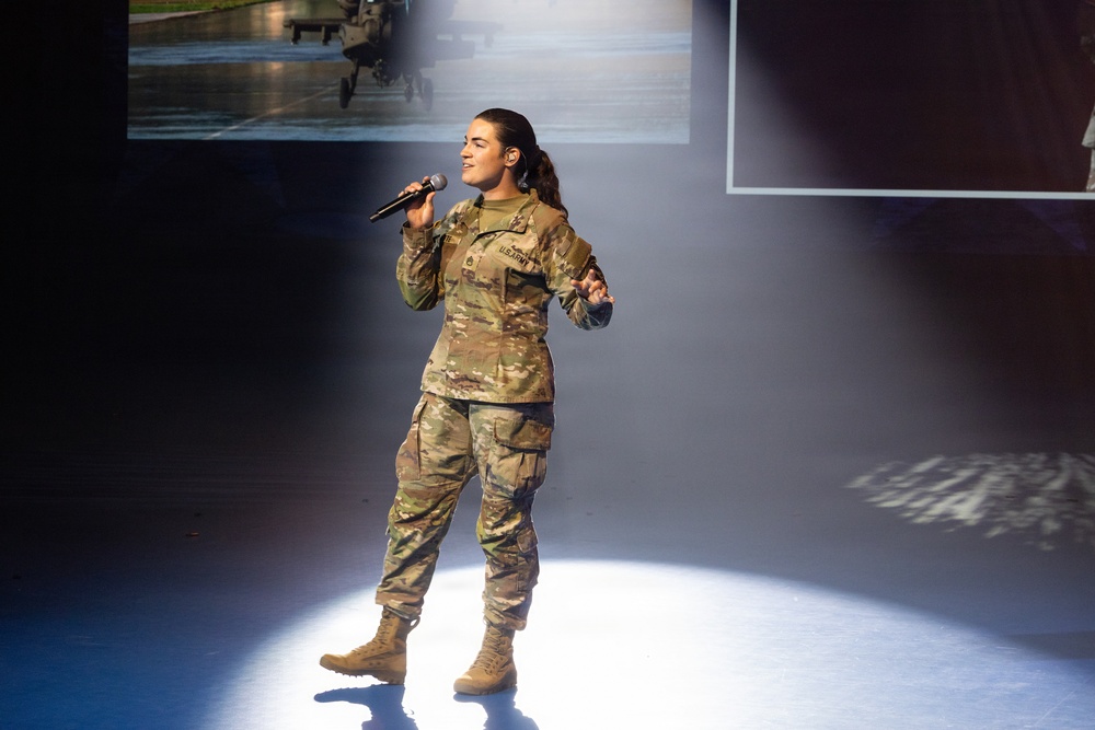 Maj. Gen. Bobby Christine hosts the Twilight Tattoo