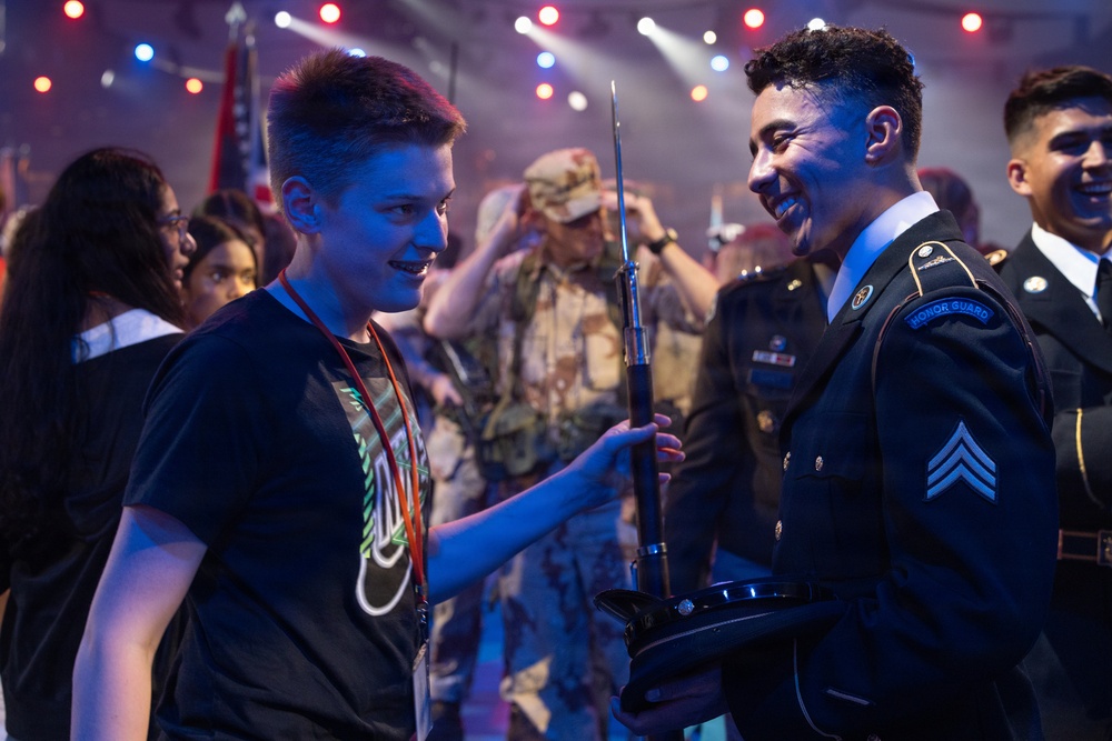 Maj. Gen. Bobby Christine hosts the Twilight Tattoo