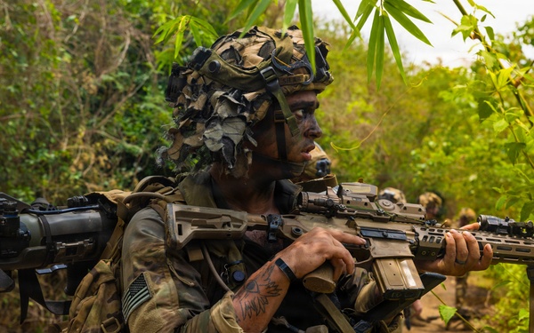 Salaknib 2026: U.S. and Philippine Forces Clear an Objective during JPMRC-X