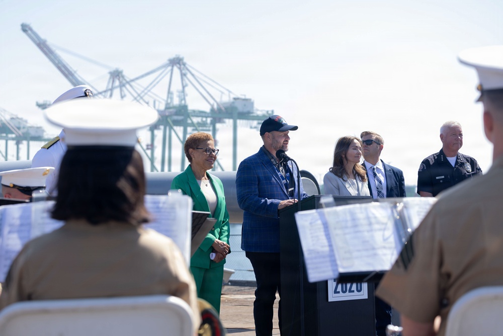 City officials host welcome reception on Battleship USS Iowa Museum