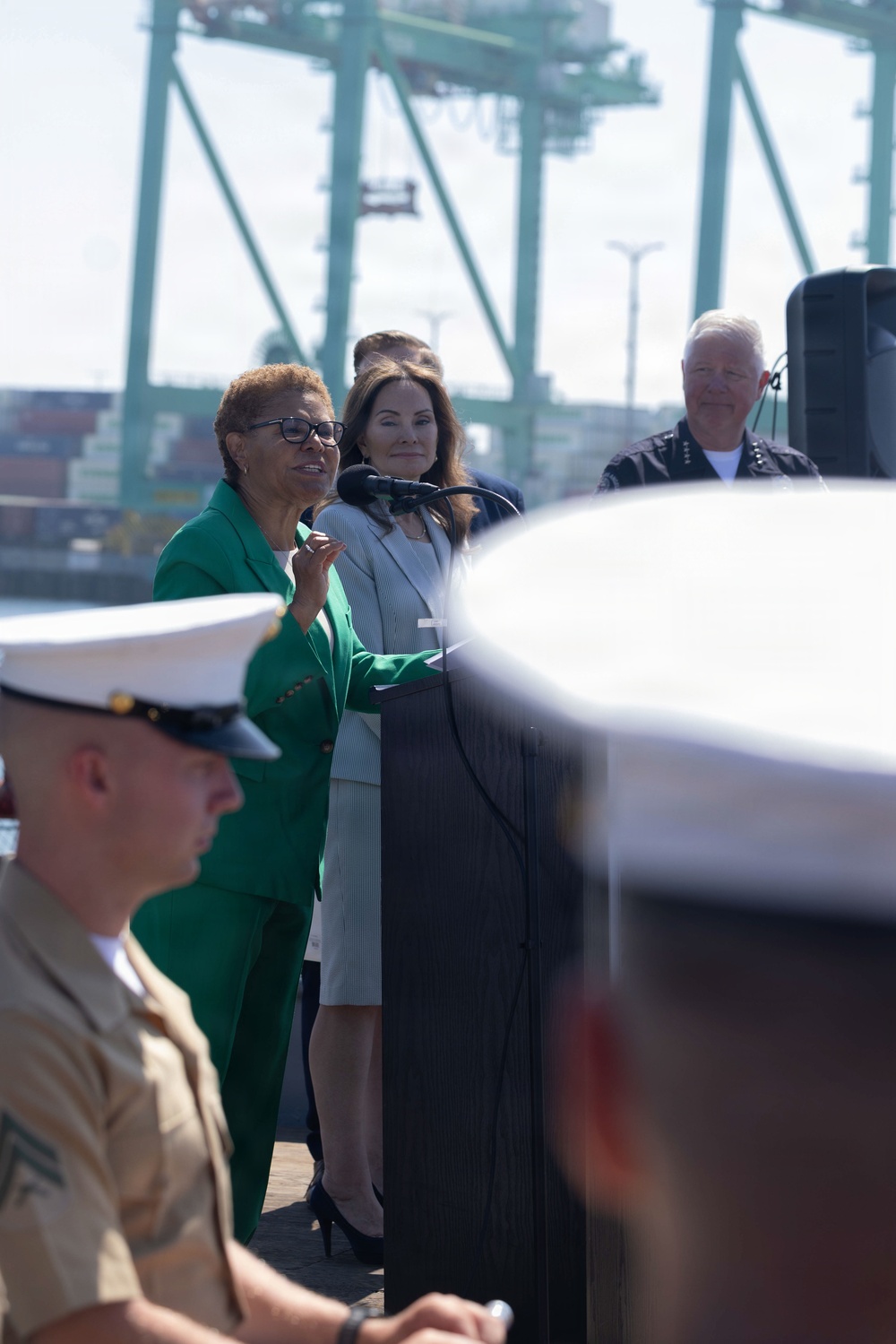 City officials host welcome reception on Battleship USS Iowa Museum