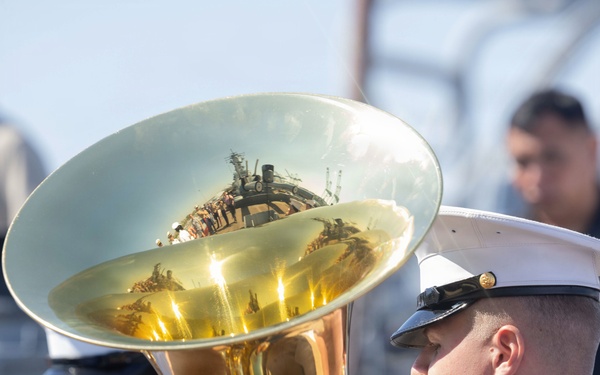 City officials host welcome reception on Battleship USS Iowa Museum