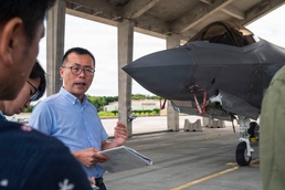 Chatan Town Base Affairs Division tours Kadena Air Base