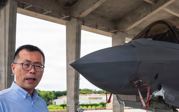 Chatan Town Base Affairs Division tours Kadena Air Base