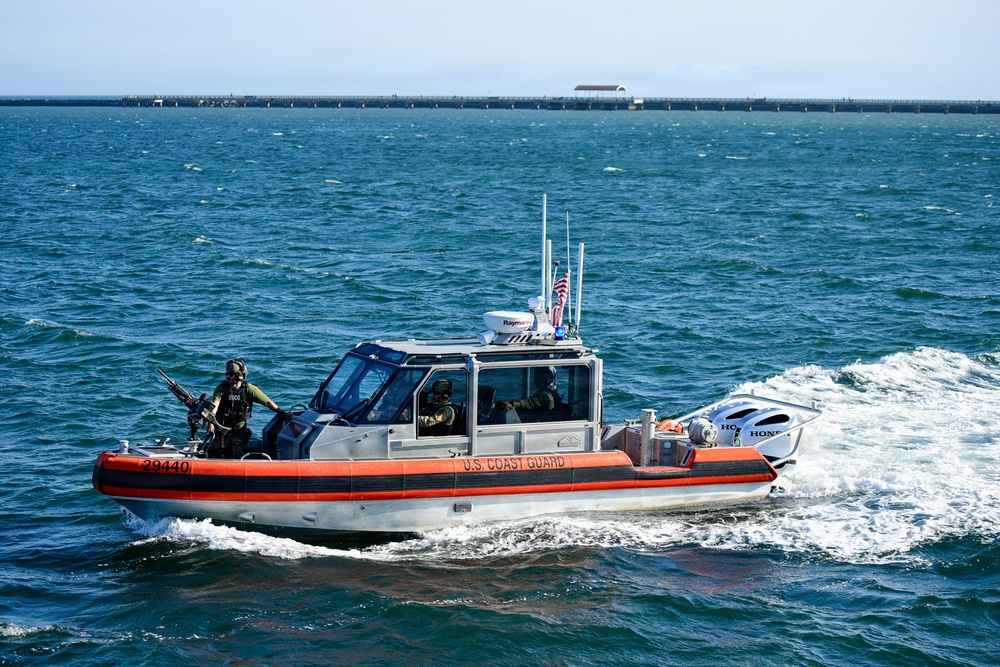 USCG Enforces Security Zone as USS Essex Arrives for LA Fleet Week