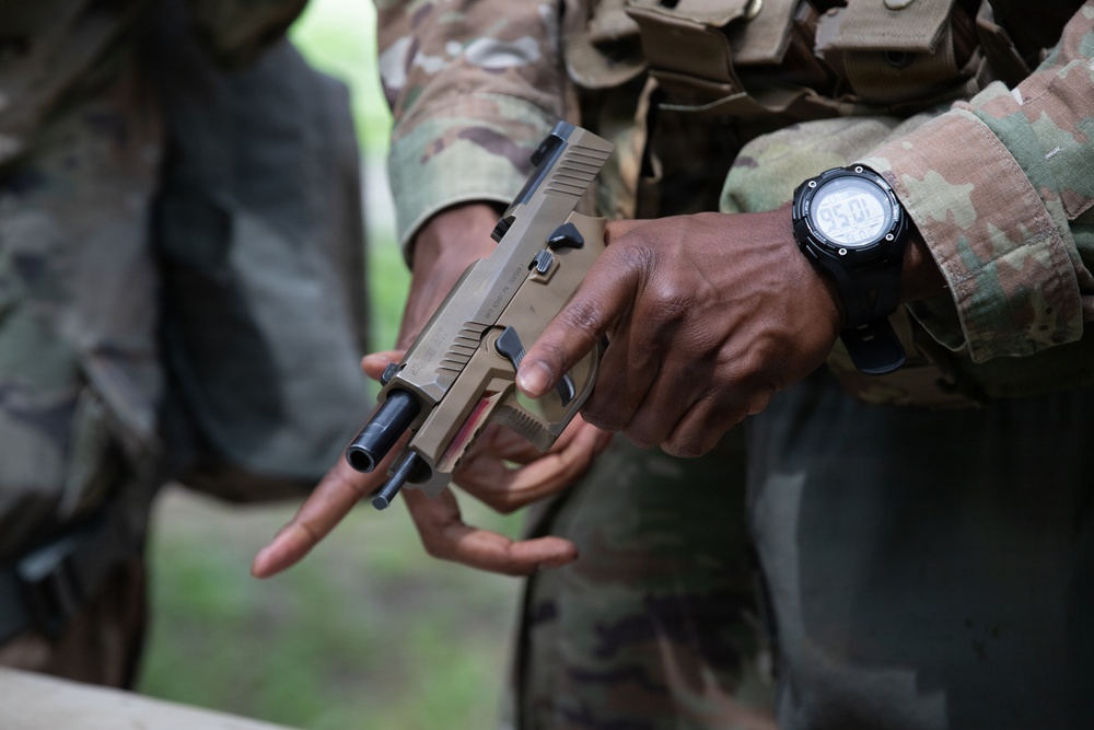U.S. Army and Republic of Korea soldiers compete in Expert Soldier, Infantry and Field Medical Badge training.
