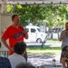 Capt. Michael Fontaine speaks to members of the CFAS public works at a picnic