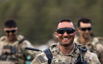 2d Cavalry Regiment Soldiers pose for a photo at Saber Strike 26