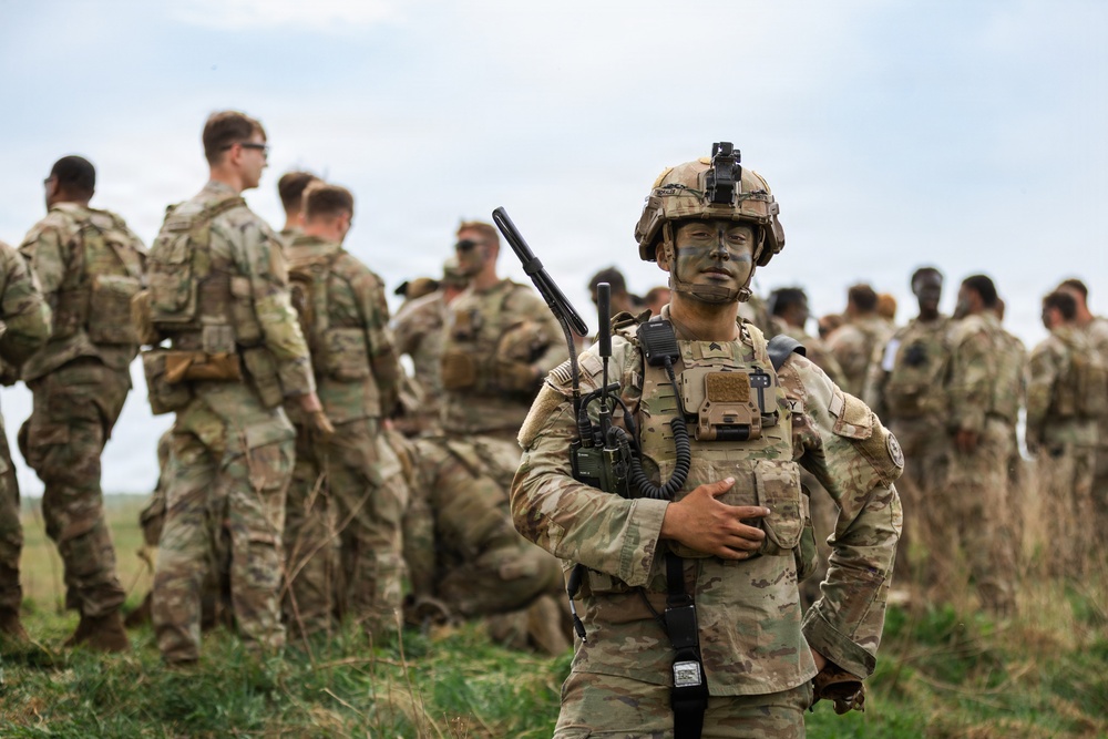 2d Cavalry Regiment Soldiers pose for a photo at Saber Strike 26