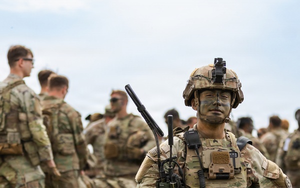 2d Cavalry Regiment Soldiers pose for a photo at Saber Strike 26