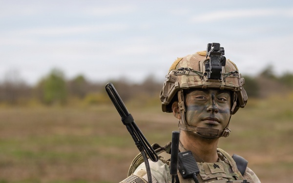 2d Cavalry Regiment Soldiers pose for a photo at Saber Strike 26