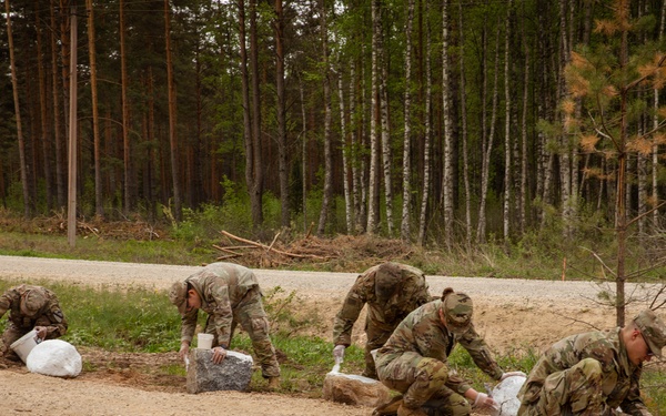 U.S. Army, Estonian Defence Forces support restoration of historic Seitsmãgi Camp during exercise Spring Storm